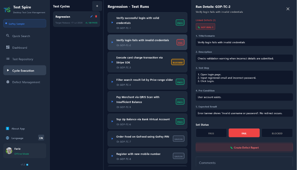 TestSpire Cycle Execution